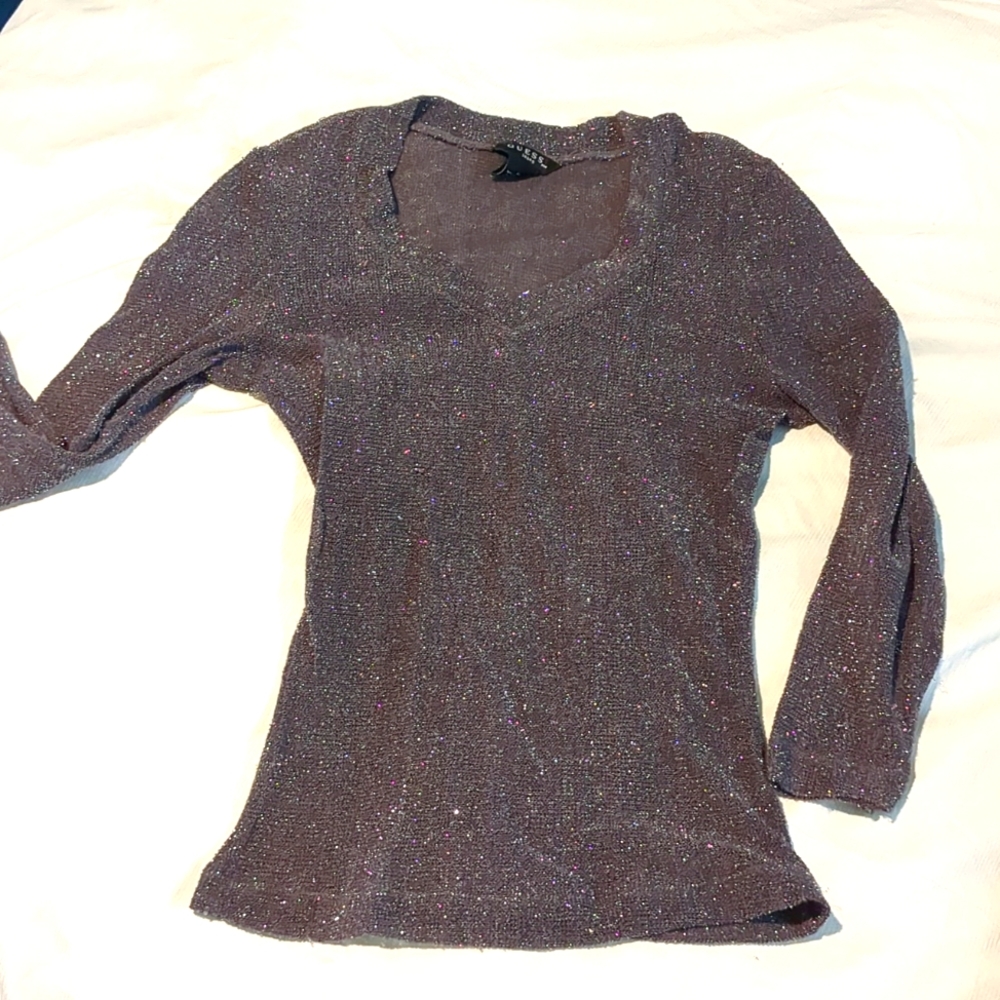 Shear and sparkly Guess jeans shirt